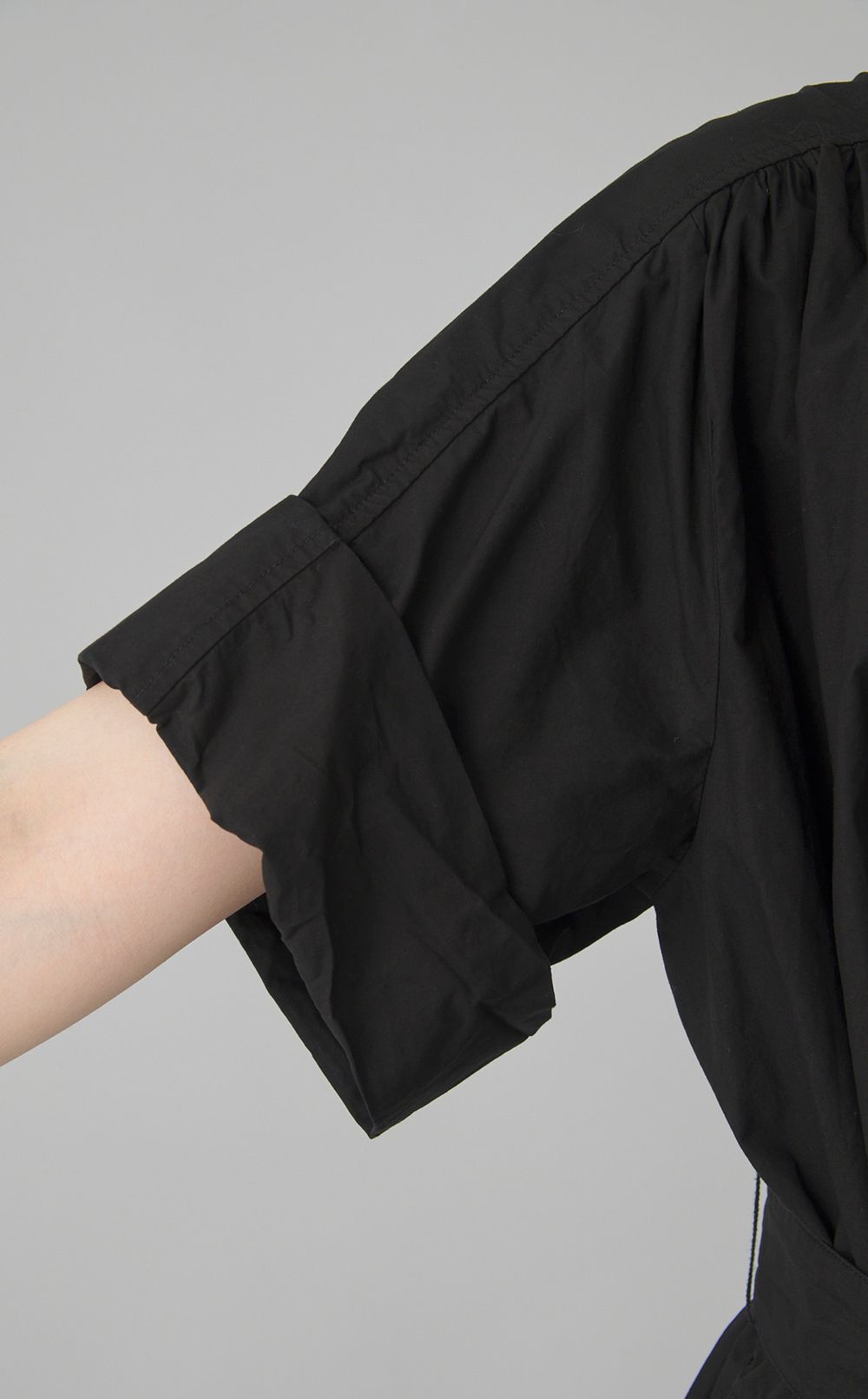 【reADdress】スタンドカラー半袖シャツワンピース