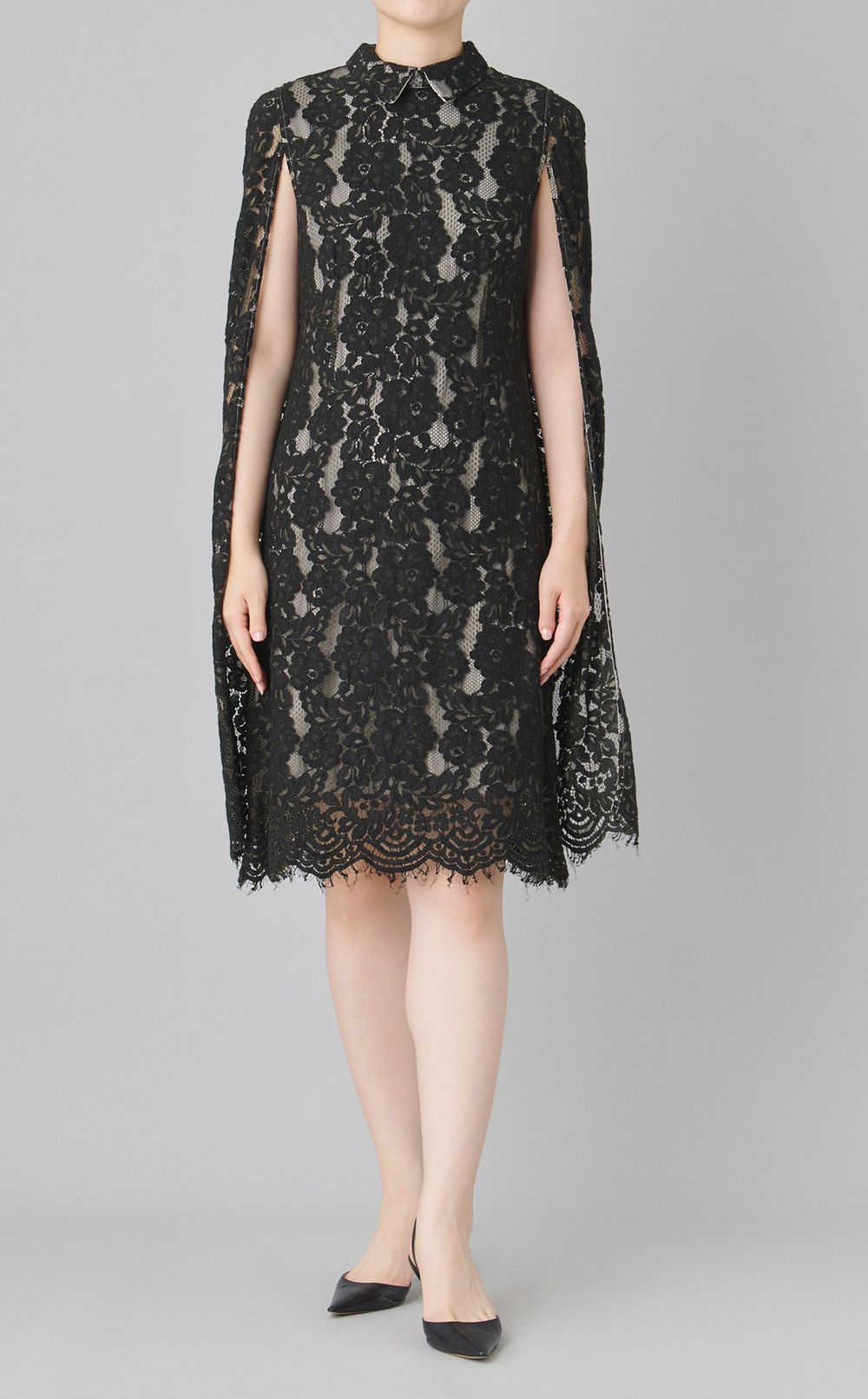 【reADdress】ケープ風レースワンピース