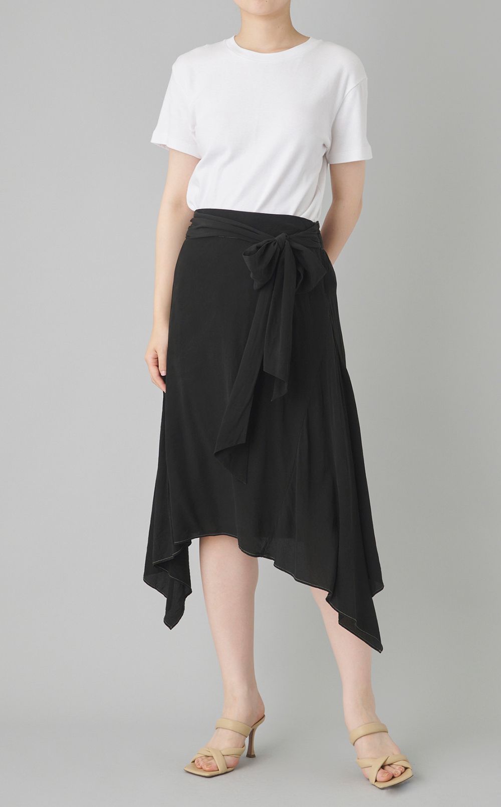 【reADdress】シルクイレギュラーヘムスカート