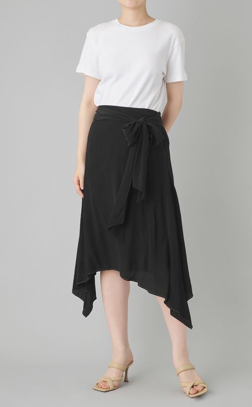 【reADdress】シルクイレギュラーヘムスカート