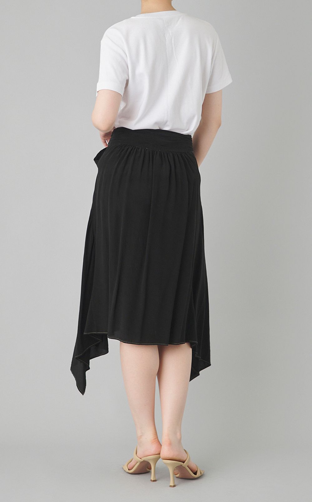 【reADdress】シルクイレギュラーヘムスカート