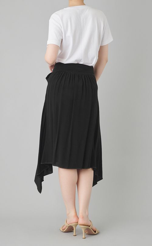 【reADdress】シルクイレギュラーヘムスカート