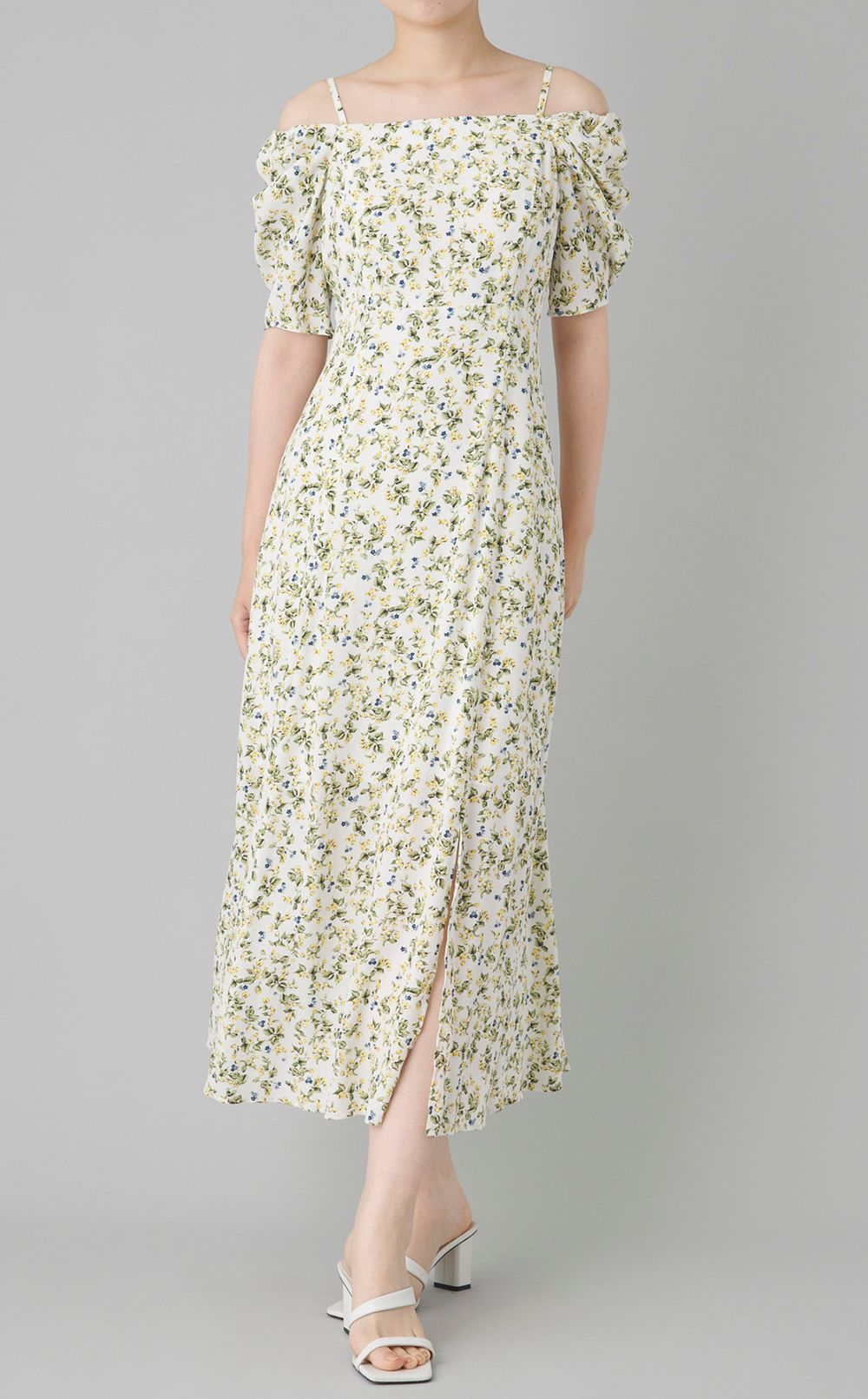 プリント2wayショルダーワンピース