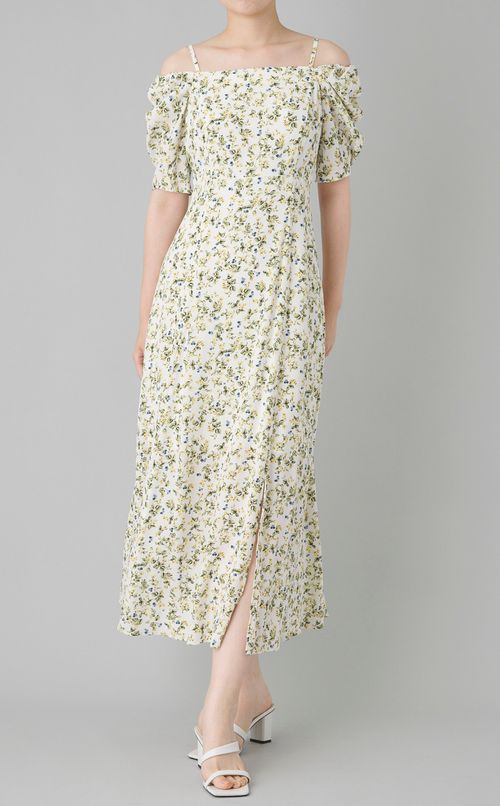 プリント2wayショルダーワンピース