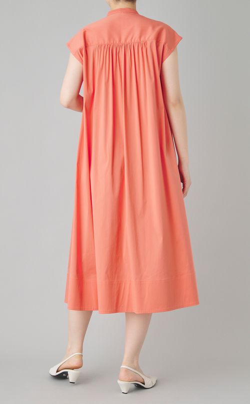 フロントギャザーシャツワンピース