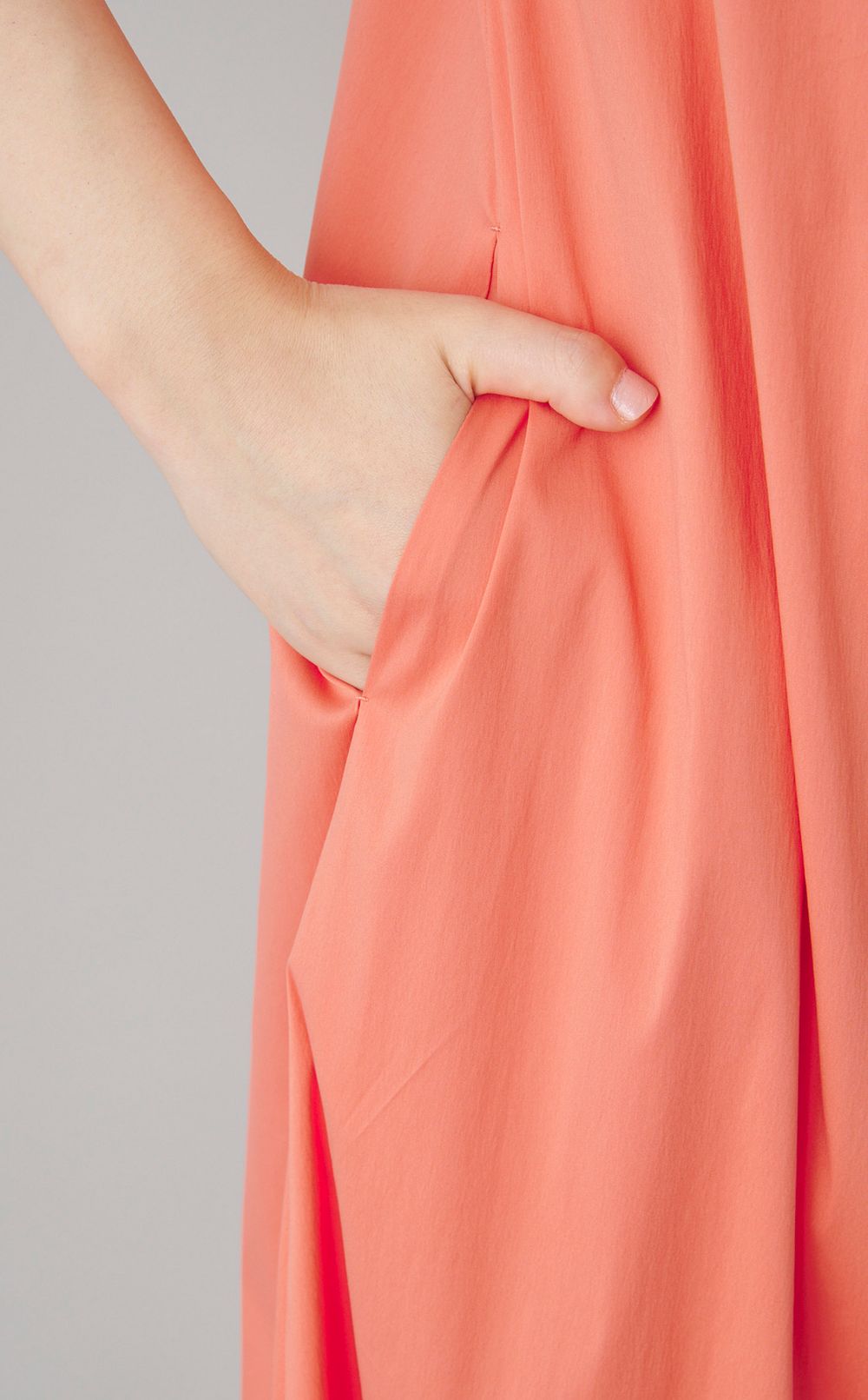 フロントギャザーシャツワンピース