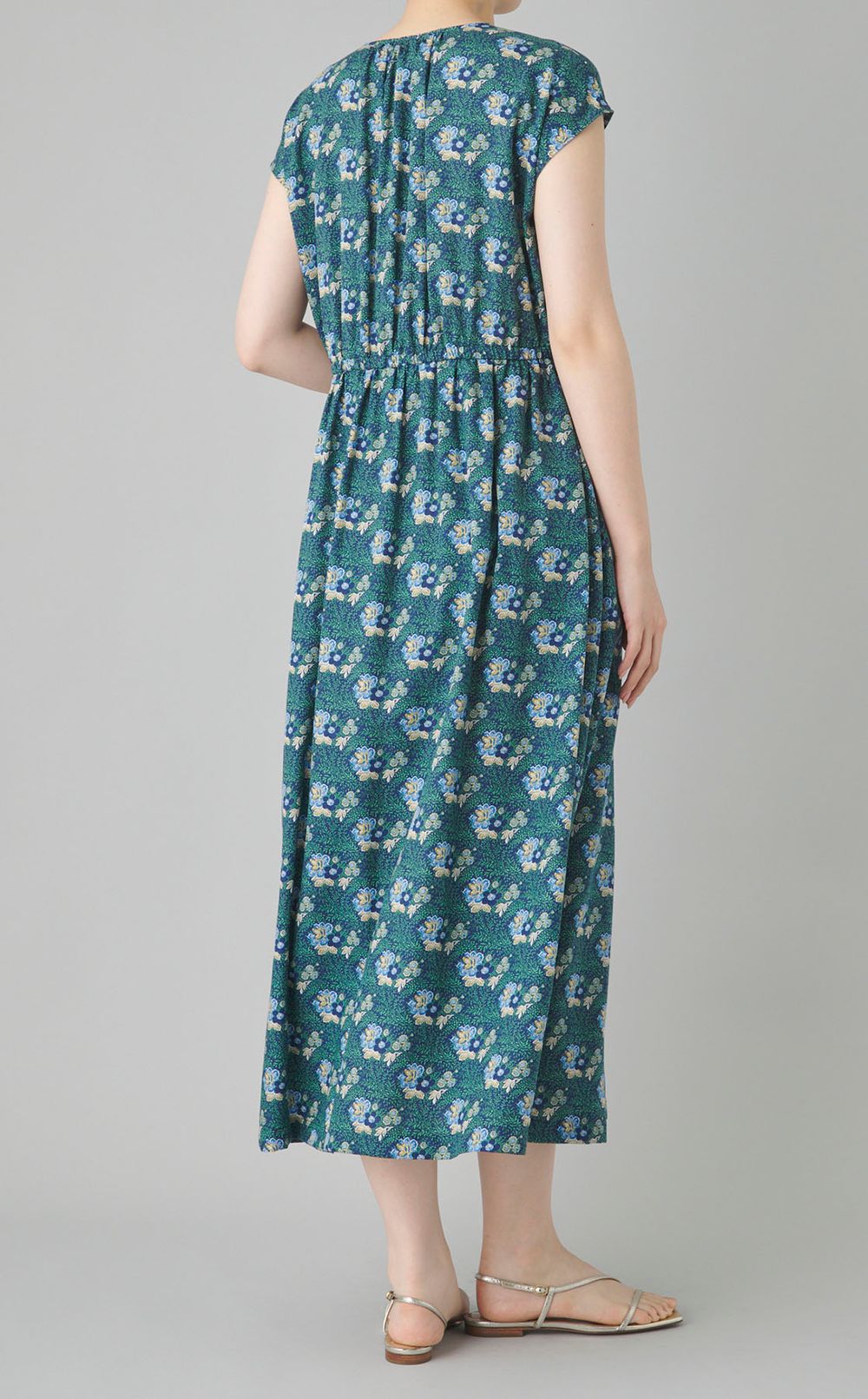 フラワープリントフリルワンピース