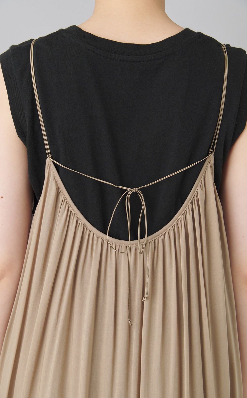 ティアードギャザーロングワンピース