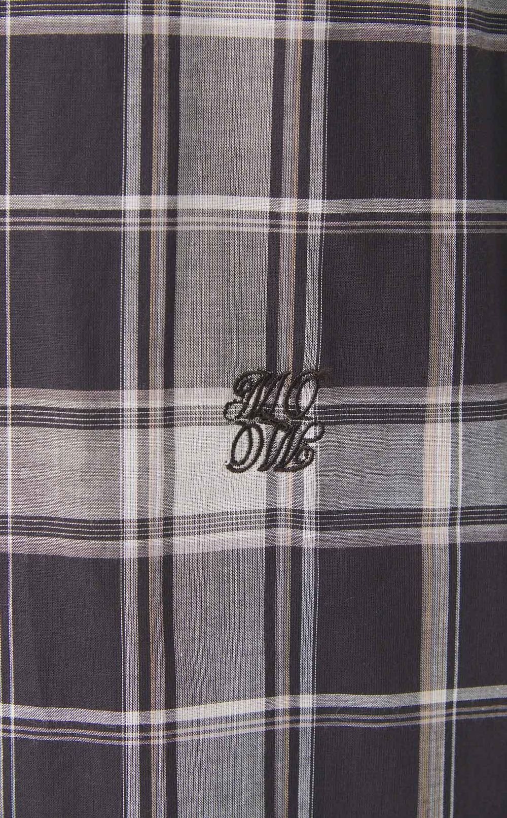 チェックボリュームスリーブワンピース