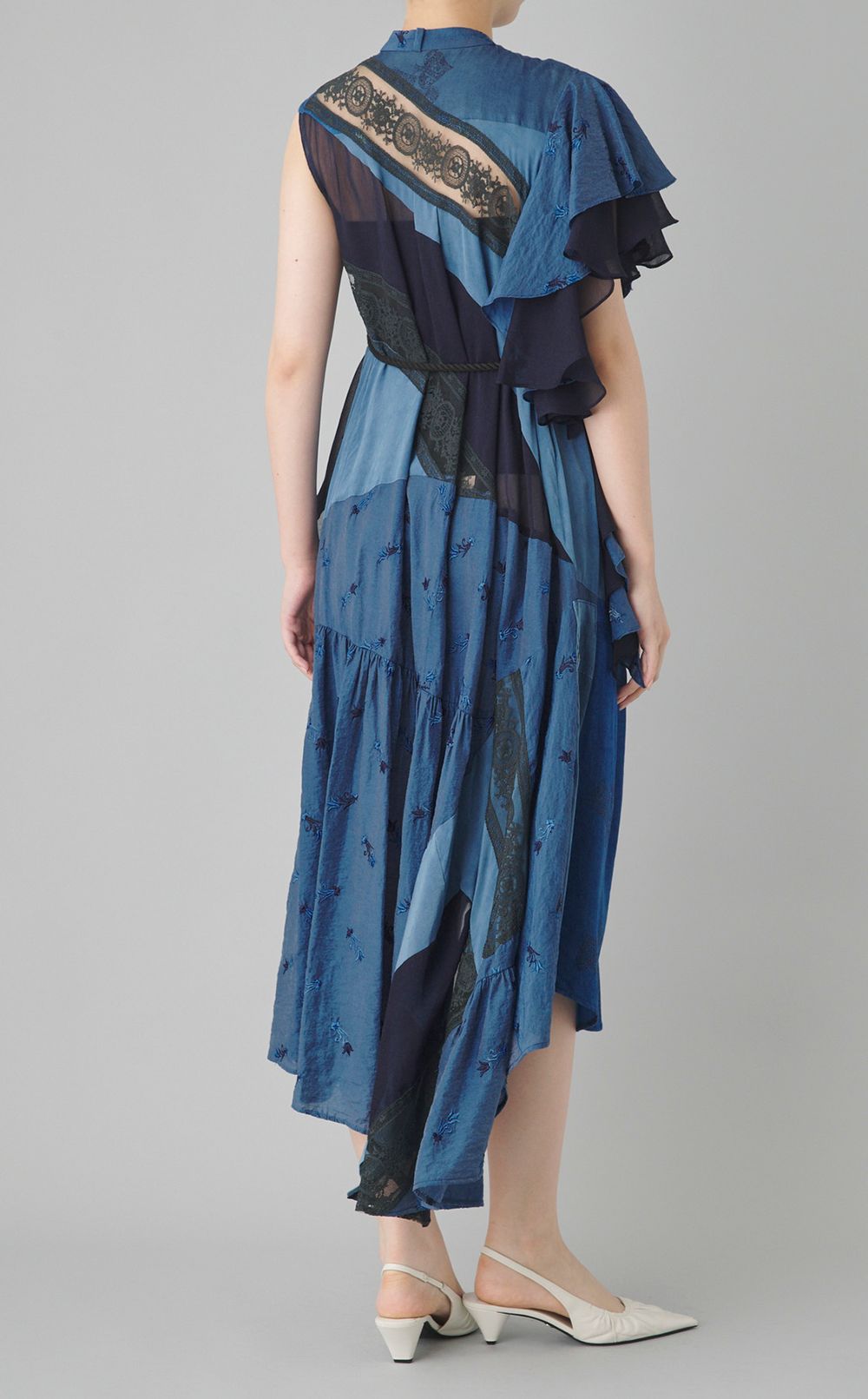 【reADdress】パッチワーク藍染ワンピース