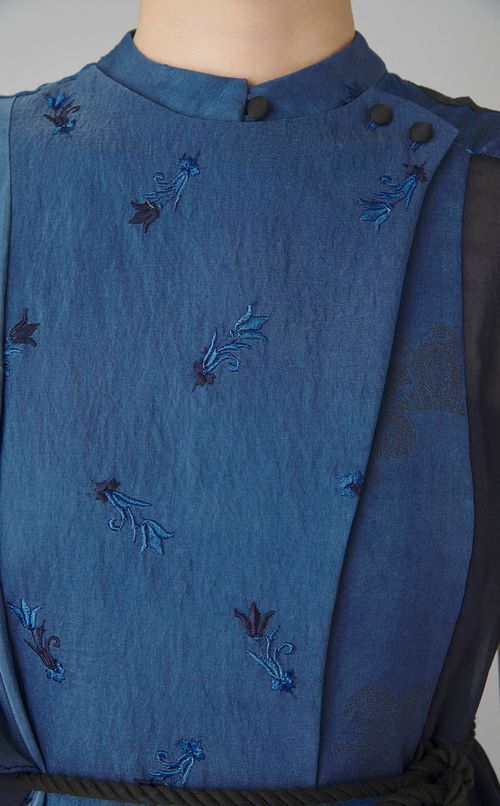 【reADdress】パッチワーク藍染ワンピース