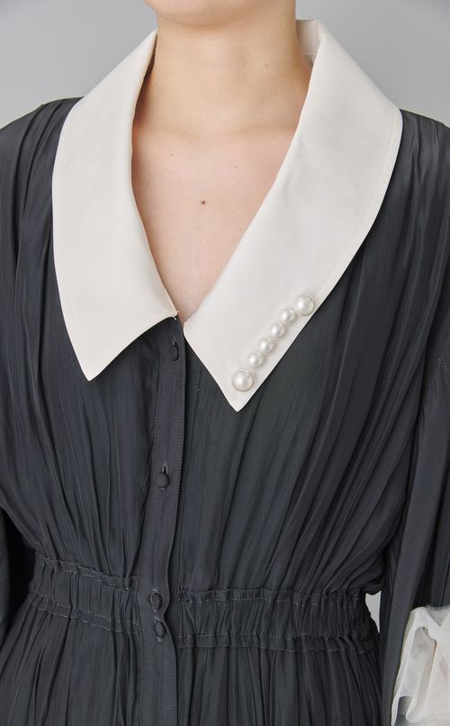 【reADdress】白襟ボーダーワンピース