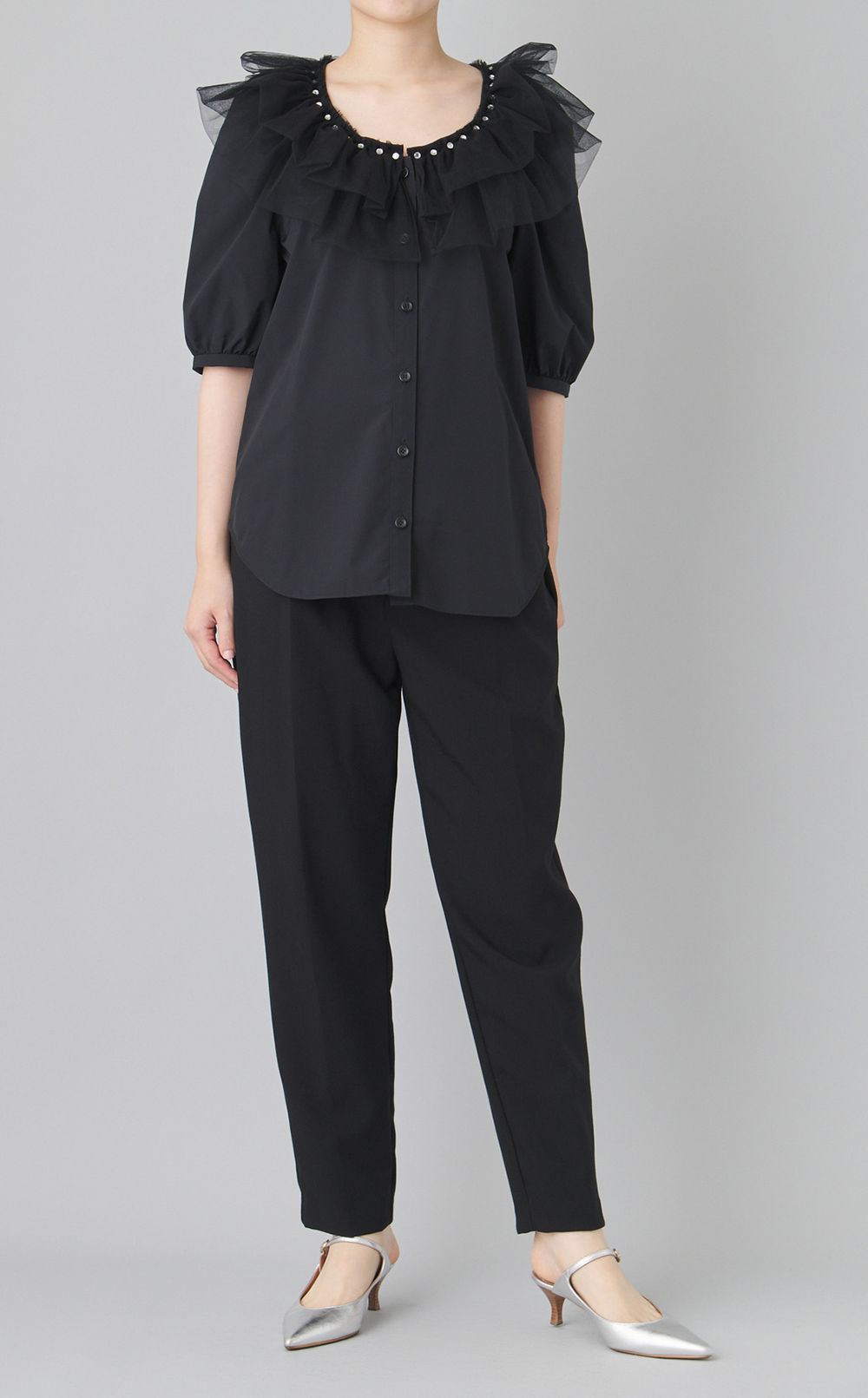 【reADdress】フリルカラーブラウス