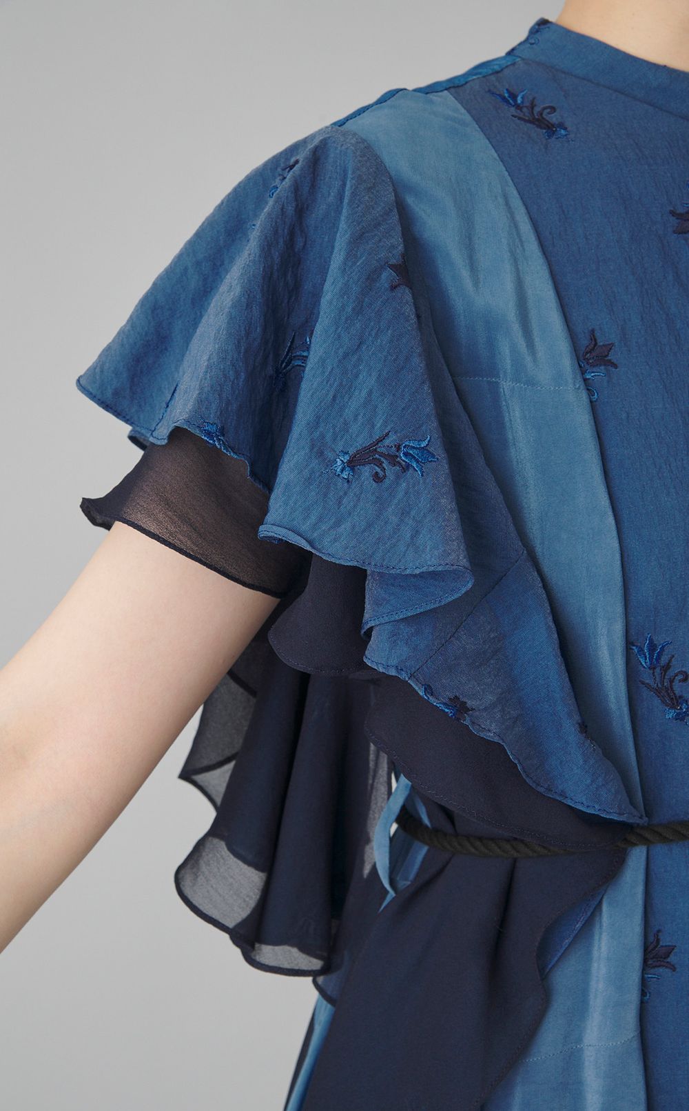 【reADdress】パッチワーク藍染ワンピース