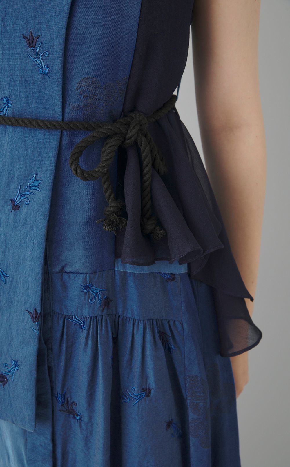 【reADdress】パッチワーク藍染ワンピース