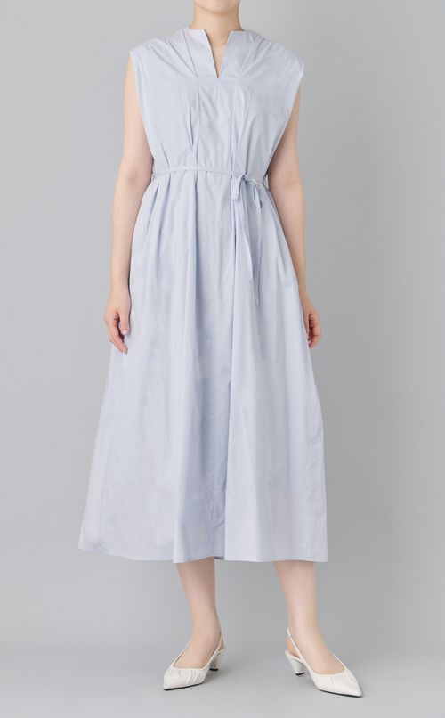 【reADdress】キーネックコットンワンピース