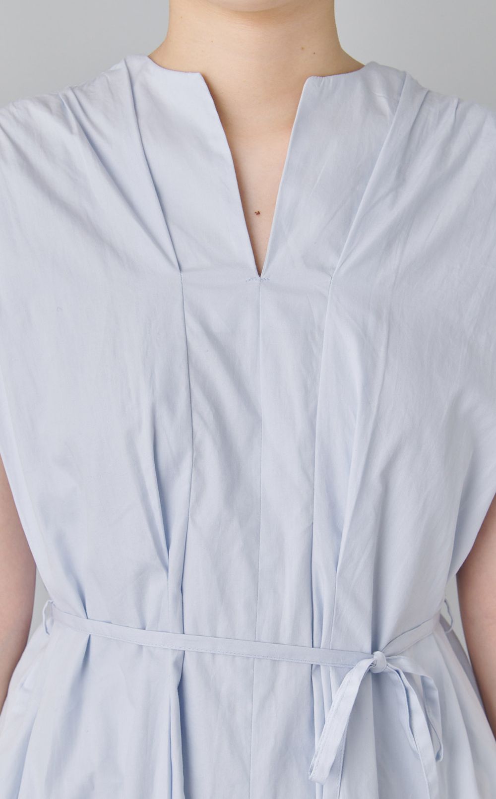 【reADdress】キーネックコットンワンピース