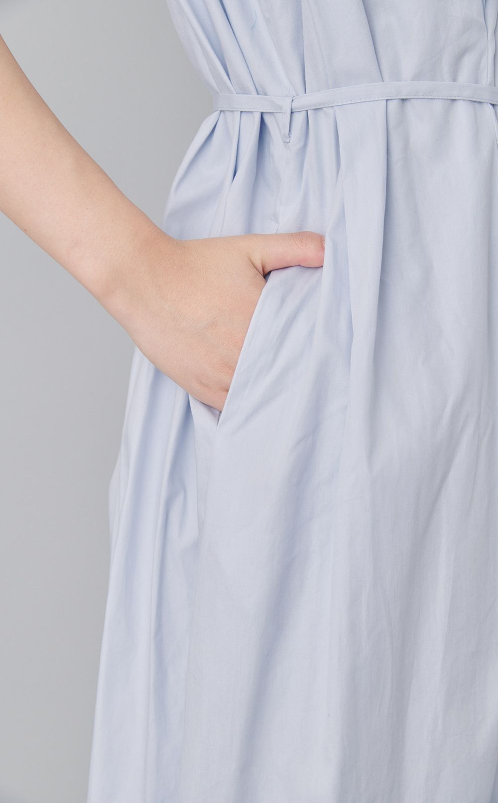 【reADdress】キーネックコットンワンピース