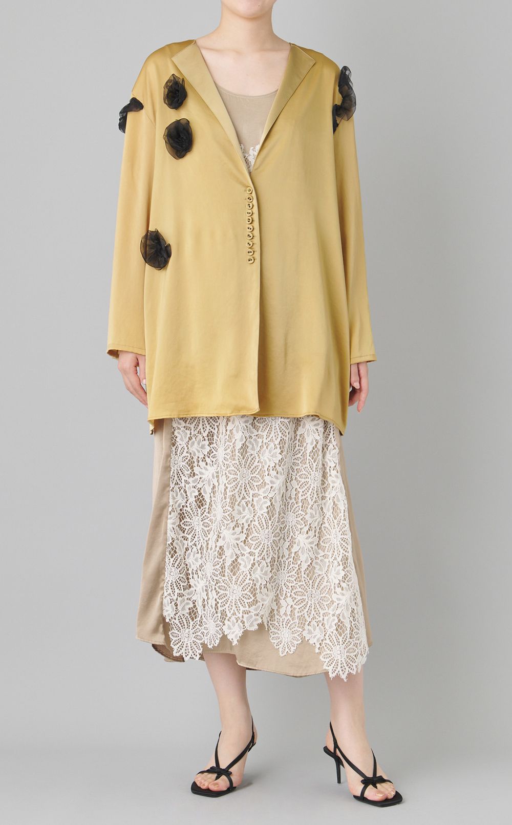 【reADdress】エンブロイダリーシャツワンピース