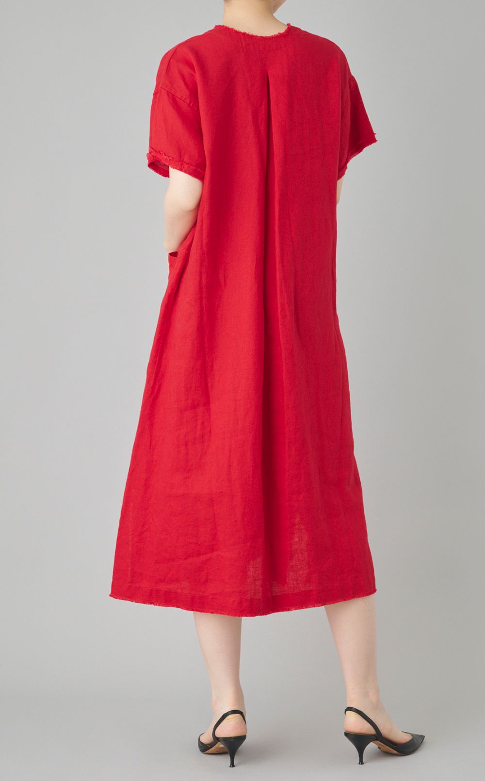 【reADdress】フリンジVネックワンピース