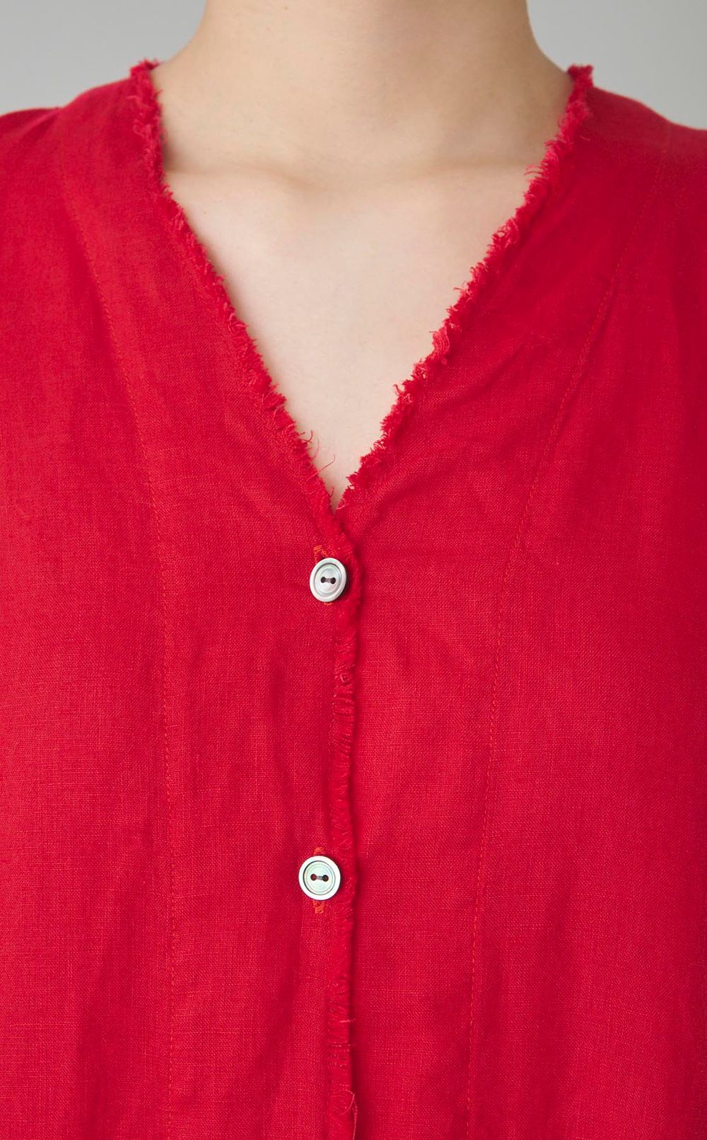 【reADdress】フリンジVネックワンピース