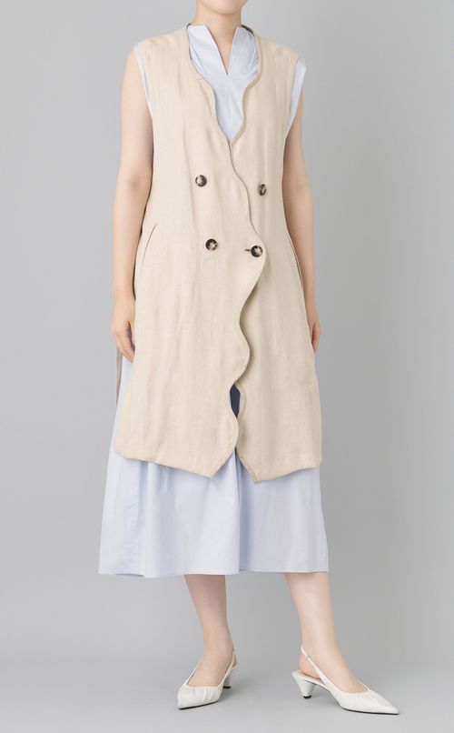 【reADdress】リネンロングベスト