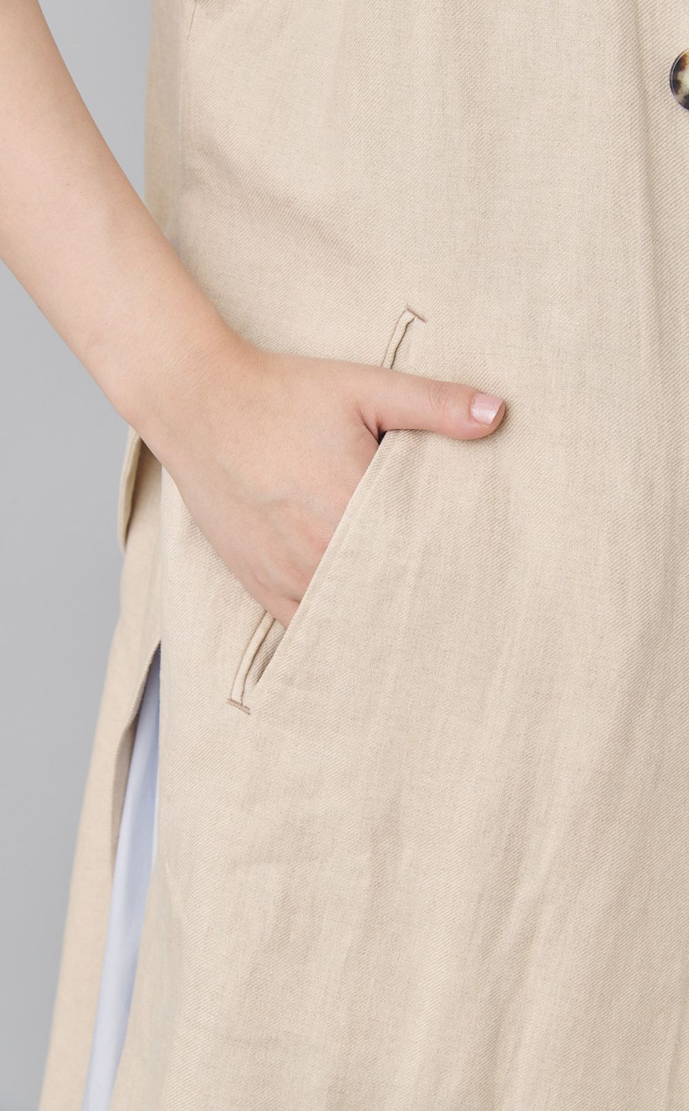 【reADdress】リネンロングベスト