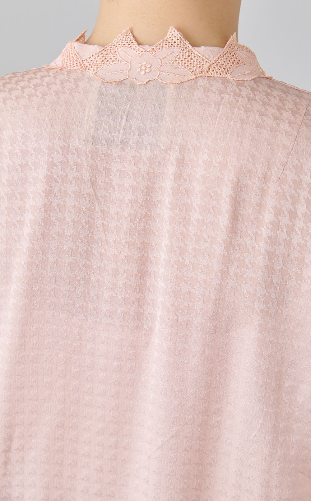 【reADdress】千鳥格子エンブロイダリーブラウス