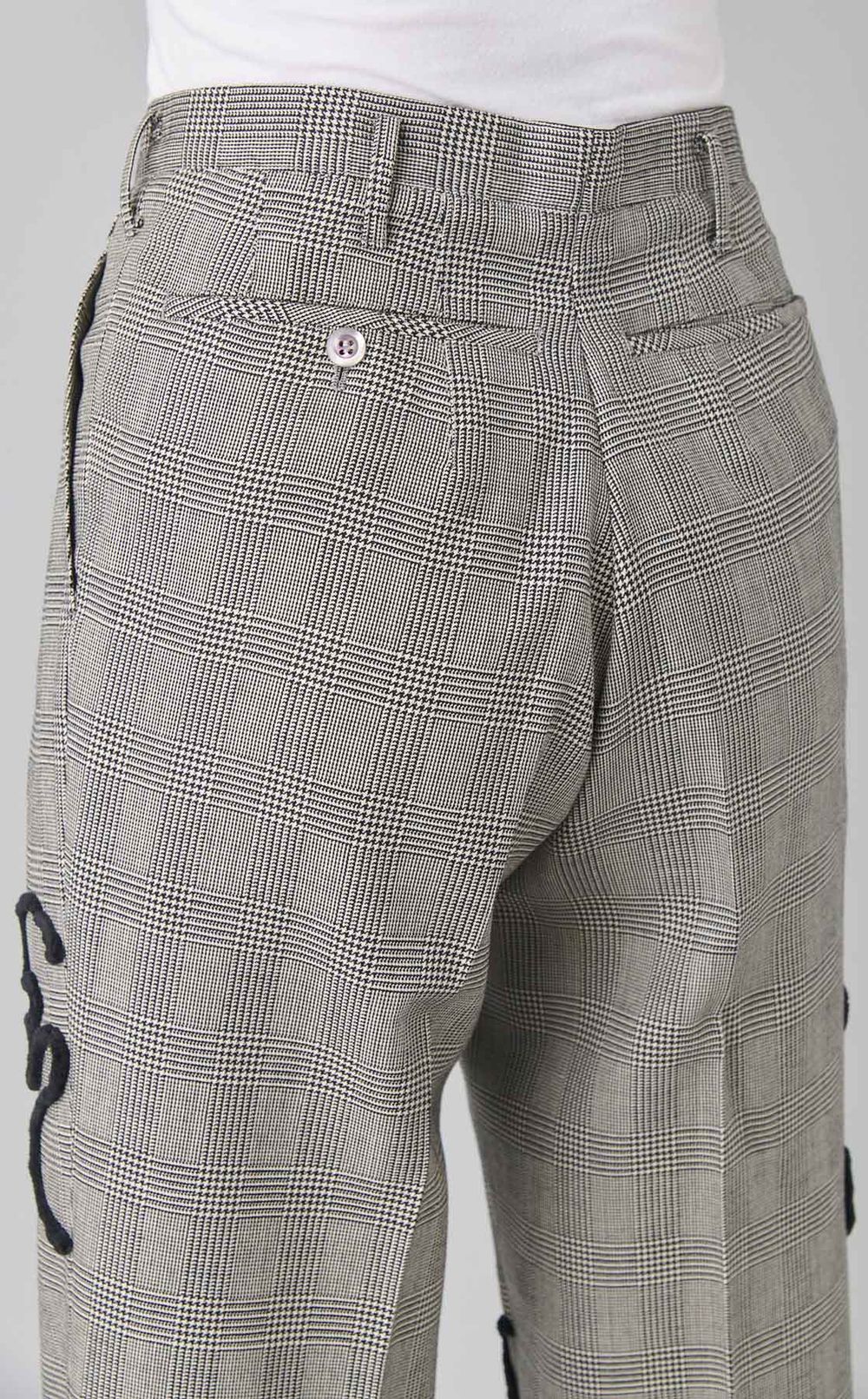 【reADdress】グレンチェックテーパードパンツ