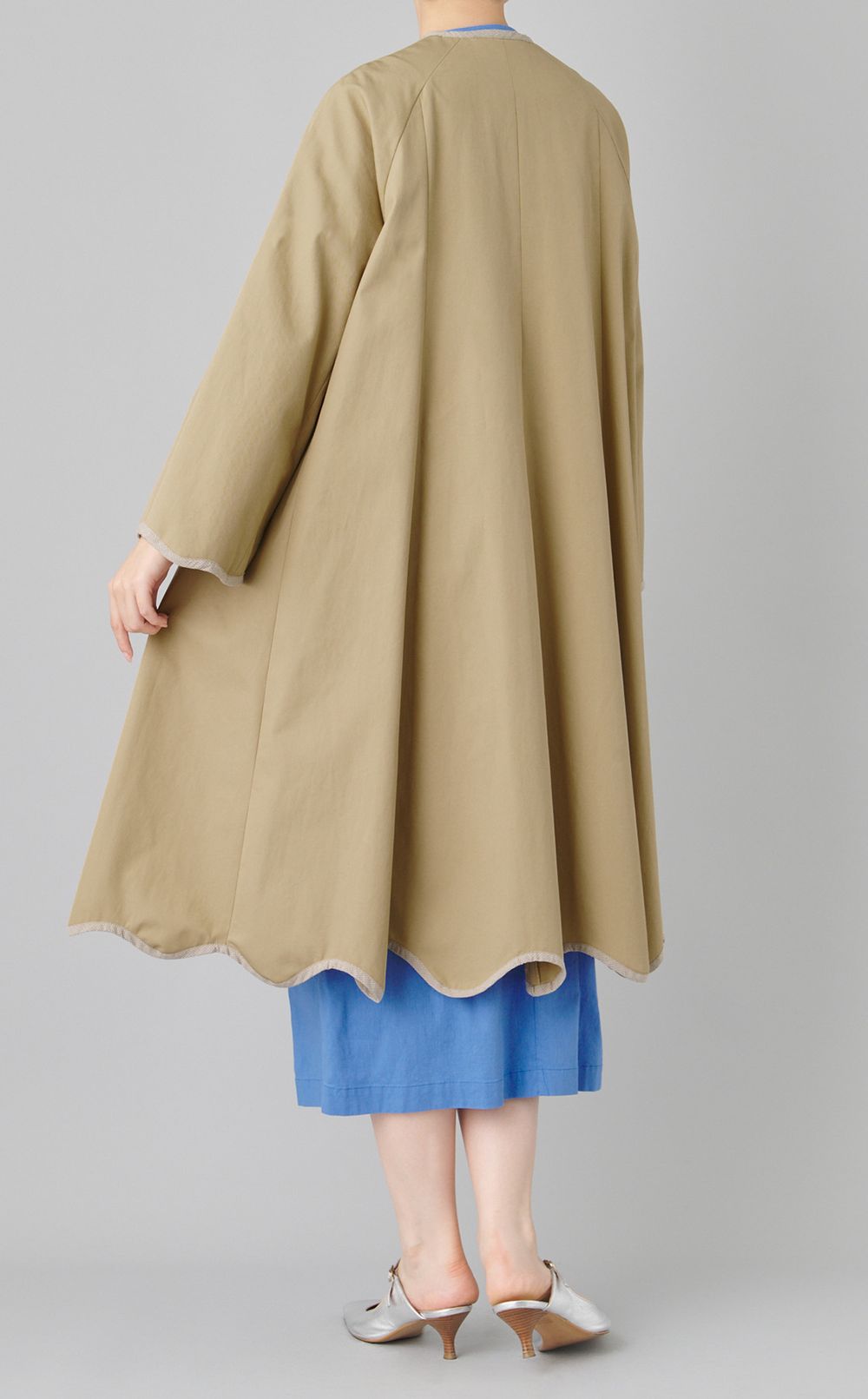 【reADdress】パイピングノーカラーコート