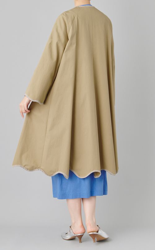【reADdress】パイピングノーカラーコート