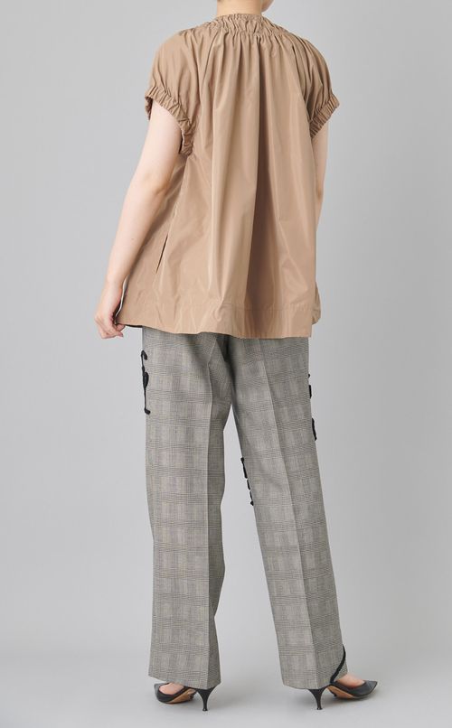 【reADdress】タフタギャザーノースリーブジャケット