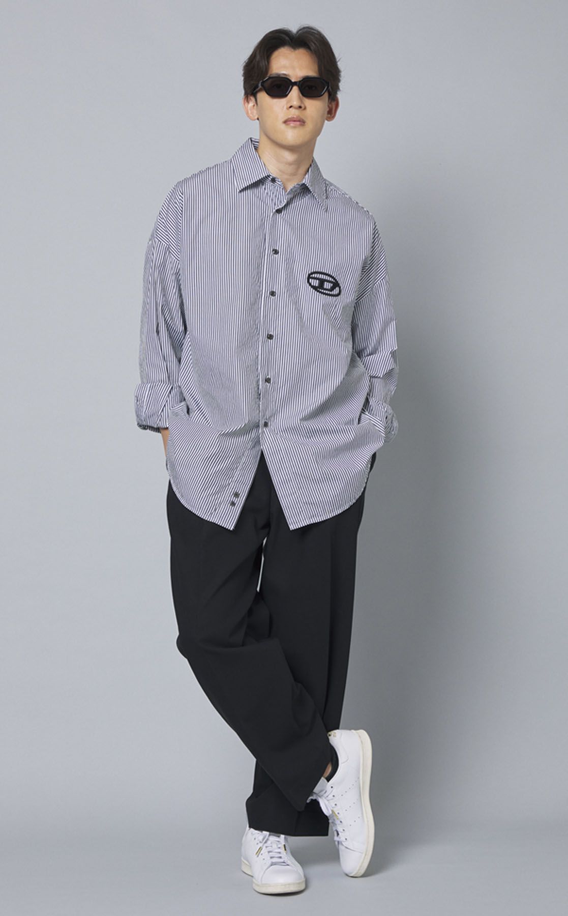 DIESEL｜ロゴビッグストライプシャツ