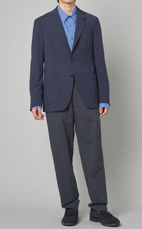 スクエアカットストライプシャツ