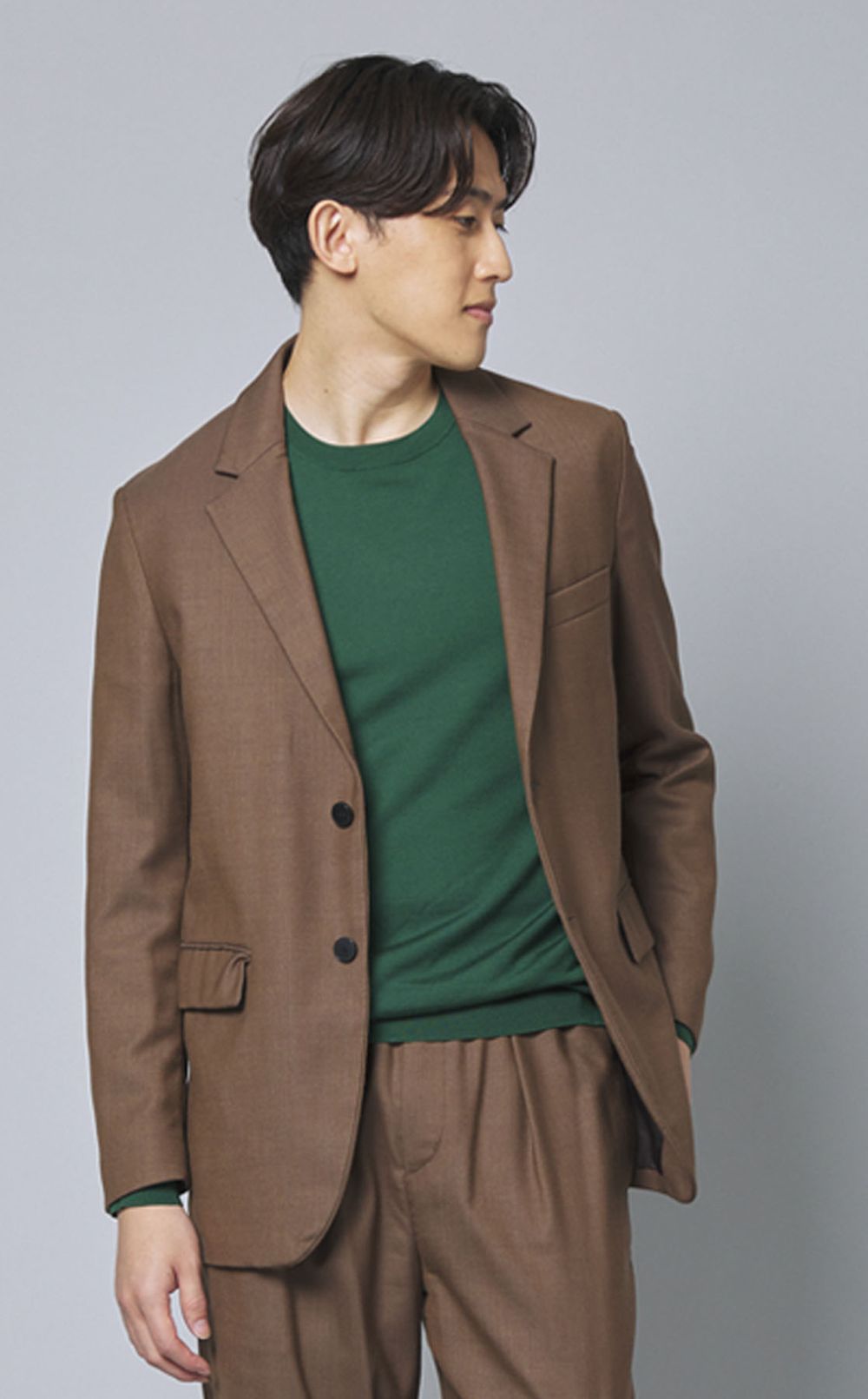 ウールデニムシャンブレージャケット