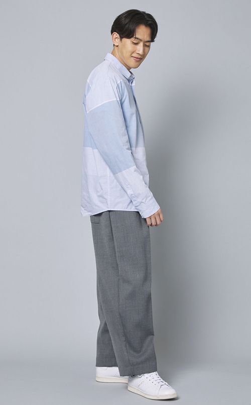 パネルボーダーシャツ