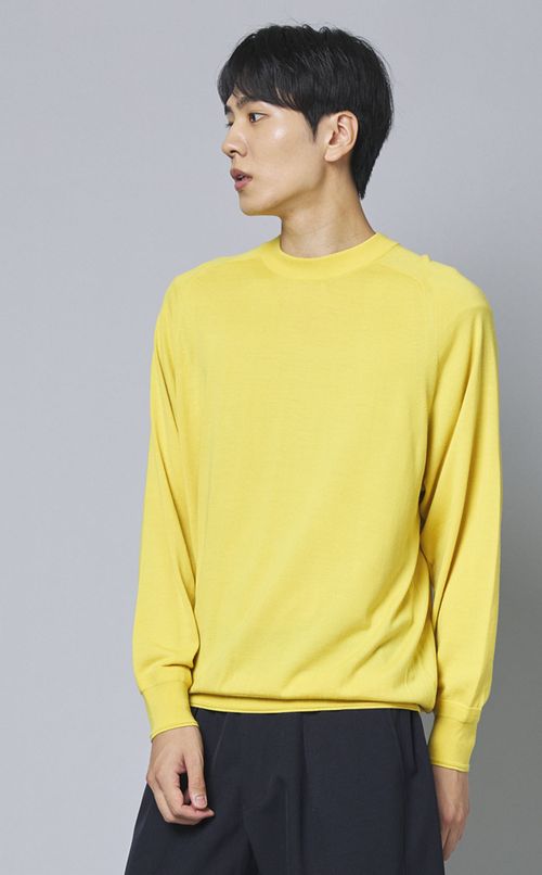 ウーステッドウールプルオーバーニット