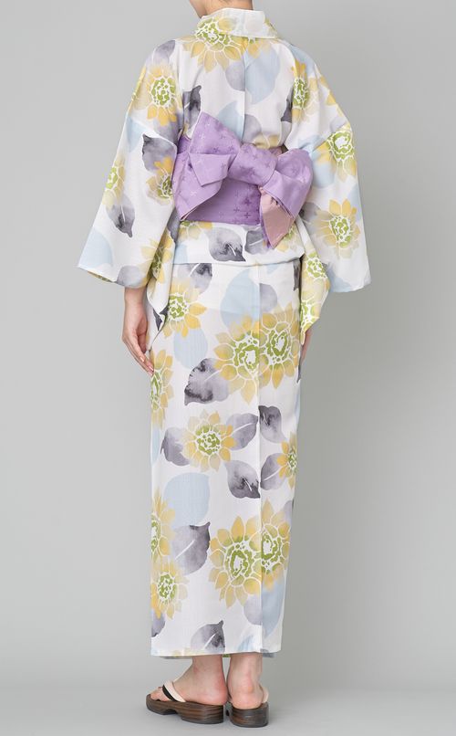 浴衣水彩ひまわり柄