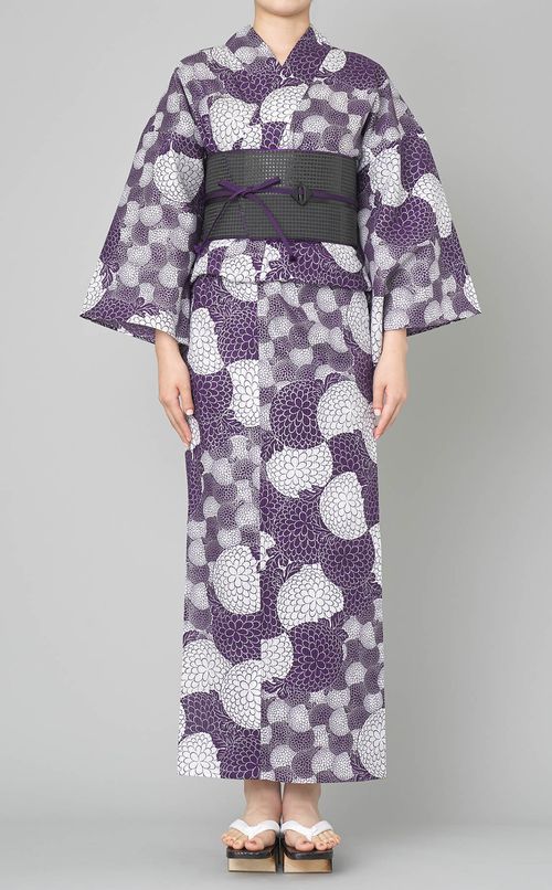 ポンポン菊柄 浴衣