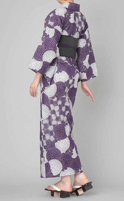 ポンポン菊柄 浴衣