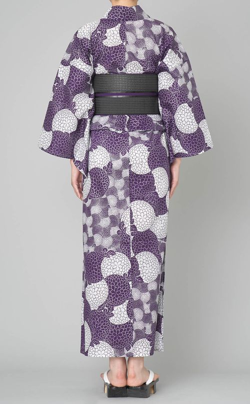 ポンポン菊柄 浴衣