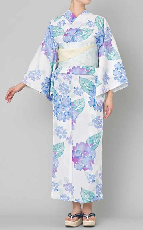 浴衣紫陽花柄