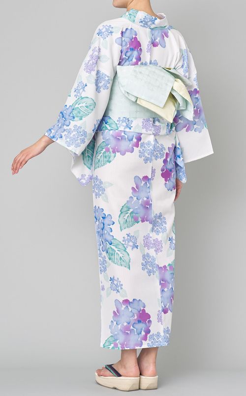 浴衣紫陽花柄