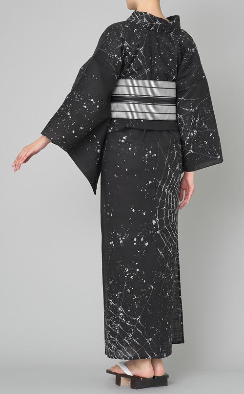 蜘蛛の巣柄 浴衣