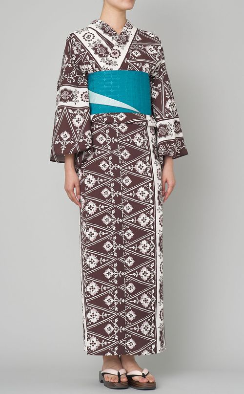 浴衣チロリアンレース柄