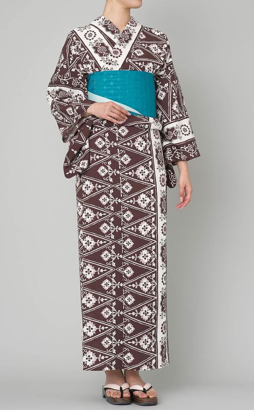 浴衣チロリアンレース柄