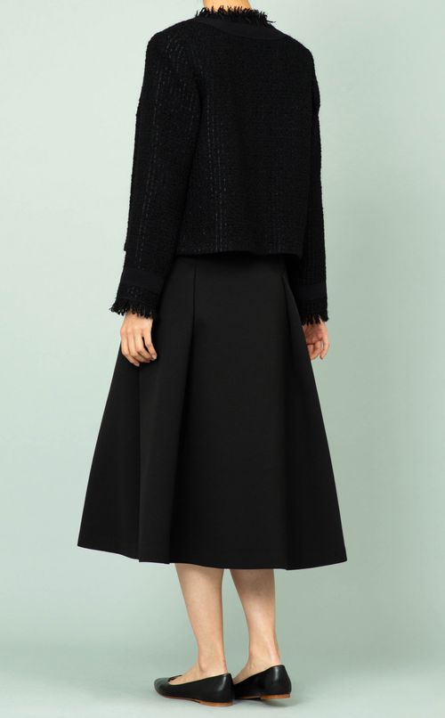 ボックスプリーツミディスカート