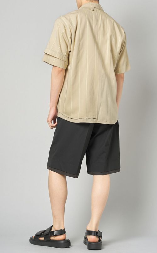 レイヤードオープンカラーシャツ