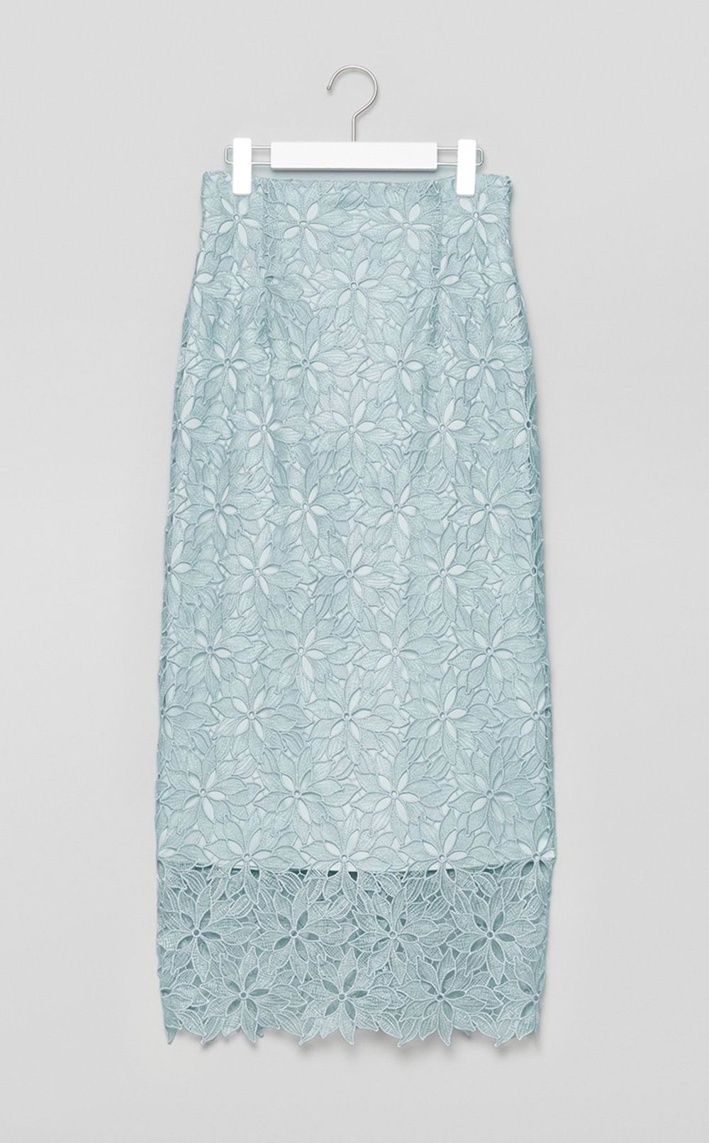 ラメレース Iラインスカート