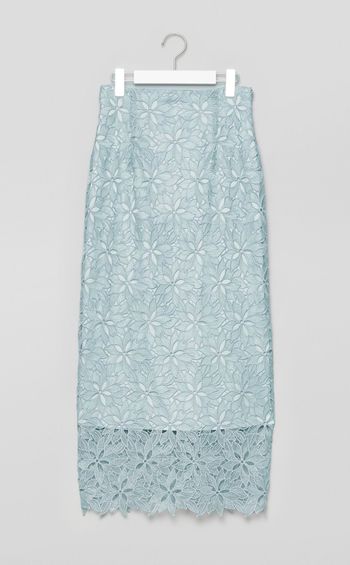 ラメレース Iラインスカート